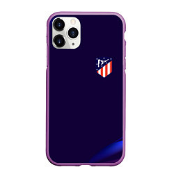 Чехол iPhone 11 Pro матовый Фк Atletico абстракция