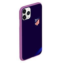 Чехол iPhone 11 Pro матовый Фк Atletico абстракция, цвет: 3D-фиолетовый — фото 2
