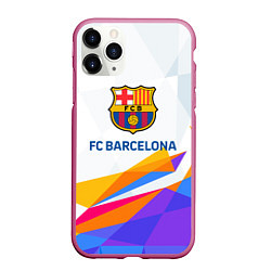 Чехол iPhone 11 Pro матовый Barcelona цветные геометрии, цвет: 3D-малиновый