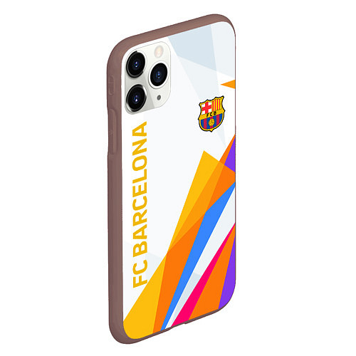 Чехол iPhone 11 Pro матовый Barcelona абстракция цветные геометрии / 3D-Коричневый – фото 2