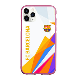 Чехол iPhone 11 Pro матовый Barcelona абстракция цветные геометрии, цвет: 3D-малиновый