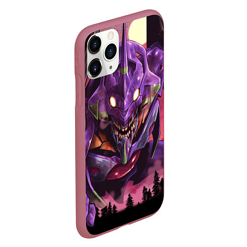 Чехол iPhone 11 Pro матовый Neon Genesis Evangelion - Eva / 3D-Малиновый – фото 2