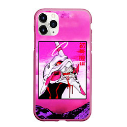 Чехол iPhone 11 Pro матовый Neon Genesis Evangelion: Eva 01, цвет: 3D-малиновый