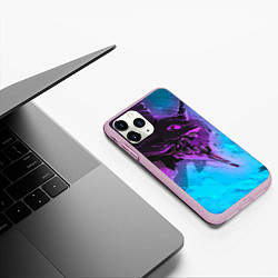 Чехол iPhone 11 Pro матовый Neon Genesis Evangelion - Eva 01, цвет: 3D-розовый — фото 2