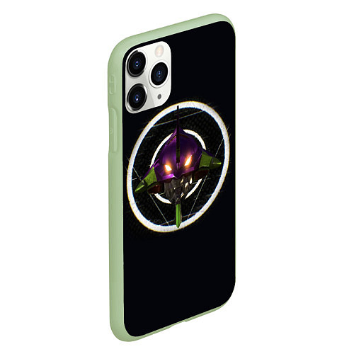 Чехол iPhone 11 Pro матовый Evangelion grunge / 3D-Салатовый – фото 2