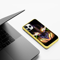 Чехол iPhone 11 Pro матовый Eva 01: Evangelion, цвет: 3D-желтый — фото 2