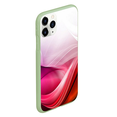 Чехол iPhone 11 Pro матовый Кремовый дизайн / 3D-Салатовый – фото 2