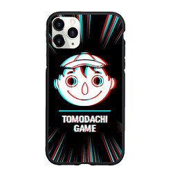 Чехол iPhone 11 Pro матовый Символ Tomodachi Game в стиле glitch на темном фон, цвет: 3D-черный