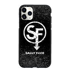 Чехол iPhone 11 Pro матовый Sally Face с потертостями на темном фоне, цвет: 3D-черный