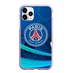 Чехол iPhone 11 Pro матовый PSG мяч абстракция