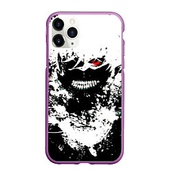 Чехол iPhone 11 Pro матовый Tokyo Ghoul Kaneki Ken paint, цвет: 3D-фиолетовый