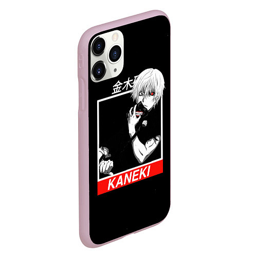 Чехол iPhone 11 Pro матовый Tokyo Ghoul - Kaneki Ken / 3D-Розовый – фото 2