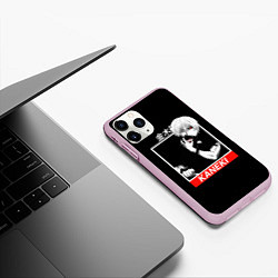 Чехол iPhone 11 Pro матовый Tokyo Ghoul - Kaneki Ken, цвет: 3D-розовый — фото 2