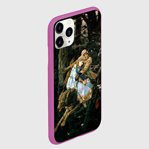 Чехол iPhone 11 Pro матовый Васнецов Иван царевич на Сером Волке / 3D-Фиолетовый – фото 2