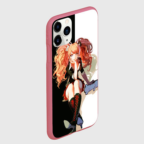 Чехол iPhone 11 Pro матовый Джунко Эношима - Danganronpa / 3D-Малиновый – фото 2