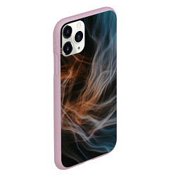 Чехол iPhone 11 Pro матовый Множество абстрактных линий во тьме, цвет: 3D-розовый — фото 2