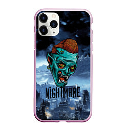 Чехол iPhone 11 Pro матовый Ночной кошмар - Horror face