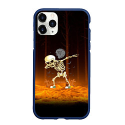 Чехол iPhone 11 Pro матовый Skeletons dab - dark forest, цвет: 3D-тёмно-синий