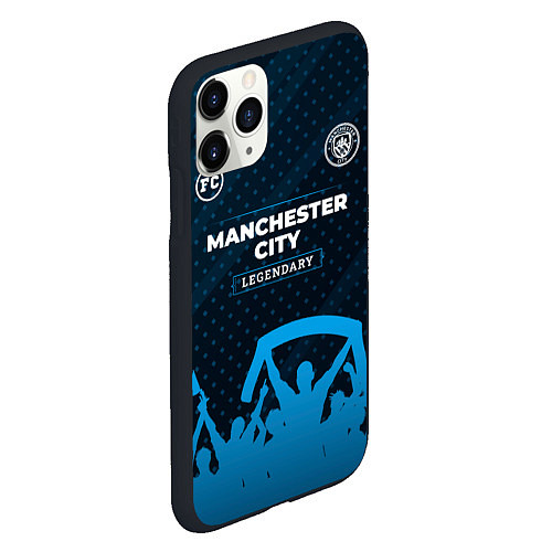 Чехол iPhone 11 Pro матовый Manchester City legendary форма фанатов / 3D-Черный – фото 2