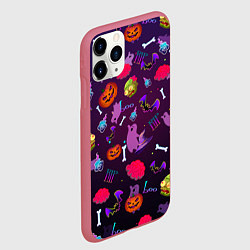Чехол iPhone 11 Pro матовый Это Хэллоуин, цвет: 3D-малиновый — фото 2