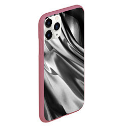 Чехол iPhone 11 Pro матовый Объёмный сатин - текстура, цвет: 3D-малиновый — фото 2