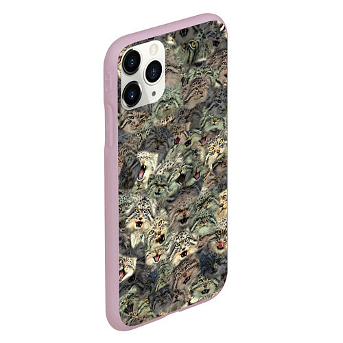 Чехол iPhone 11 Pro матовый Мануловый камуфляж / 3D-Розовый – фото 2