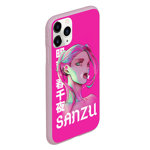 Чехол iPhone 11 Pro матовый Харучиё Санзу / 3D-Розовый – фото 2