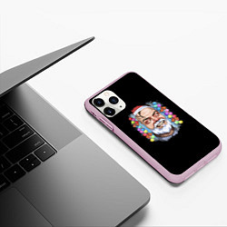 Чехол iPhone 11 Pro матовый Новый год мем из фильма сияние, цвет: 3D-розовый — фото 2