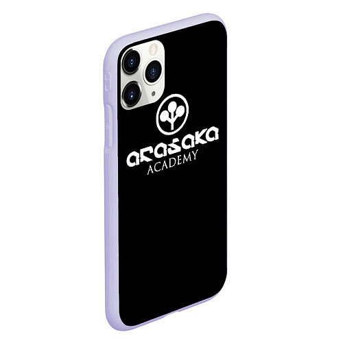 Чехол iPhone 11 Pro матовый Киберпанк - Arasaka Academy / 3D-Светло-сиреневый – фото 2