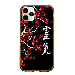 Чехол iPhone 11 Pro матовый Сакура в цвету, цвет: 3D-коричневый