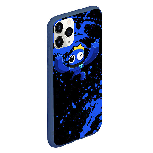 Чехол iPhone 11 Pro матовый Радужные друзья: Синий / 3D-Тёмно-синий – фото 2
