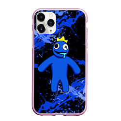 Чехол iPhone 11 Pro матовый Радужные друзья - Синий, цвет: 3D-розовый