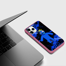 Чехол iPhone 11 Pro матовый Радужные друзья - Синий, цвет: 3D-малиновый — фото 2