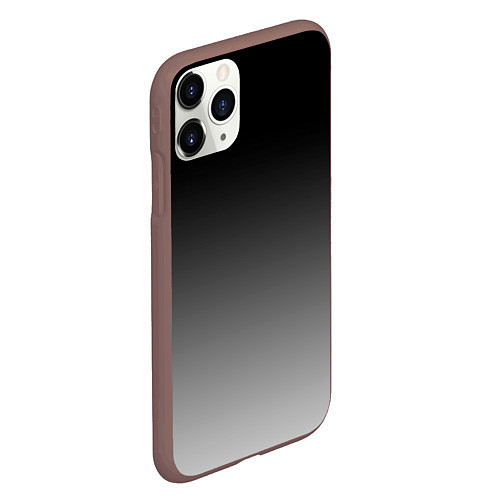 Чехол iPhone 11 Pro матовый Серый градиент / 3D-Коричневый – фото 2