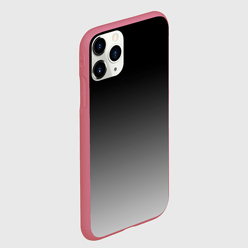 Чехол iPhone 11 Pro матовый Серый градиент / 3D-Малиновый – фото 2