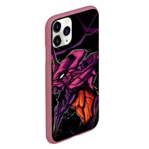 Чехол iPhone 11 Pro матовый Ева-01 / 3D-Малиновый – фото 2