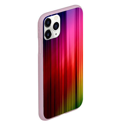 Чехол iPhone 11 Pro матовый Цветной спектр / 3D-Розовый – фото 2