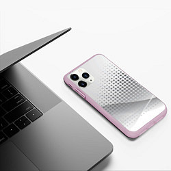 Чехол iPhone 11 Pro матовый Стальной градиент, цвет: 3D-розовый — фото 2