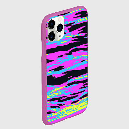 Чехол iPhone 11 Pro матовый Lollipop камуфляж / 3D-Фиолетовый – фото 2