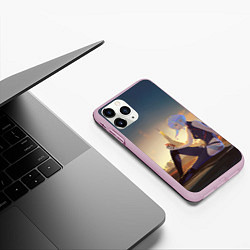 Чехол iPhone 11 Pro матовый Грустная Люси, цвет: 3D-розовый — фото 2