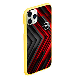 Чехол iPhone 11 Pro матовый Опель строгий стиль, цвет: 3D-желтый — фото 2
