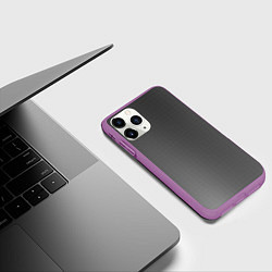 Чехол iPhone 11 Pro матовый Стальной фон, цвет: 3D-фиолетовый — фото 2