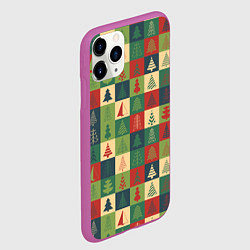 Чехол iPhone 11 Pro матовый Здравствуй ёлка Новый год, цвет: 3D-фиолетовый — фото 2