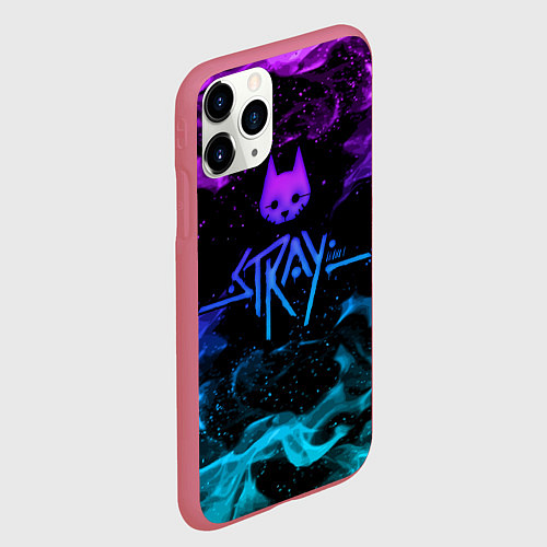 Чехол iPhone 11 Pro матовый Stray fire / 3D-Малиновый – фото 2