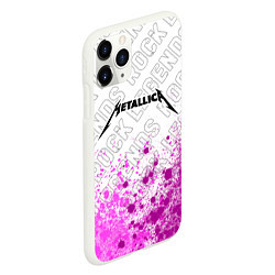 Чехол iPhone 11 Pro матовый Metallica rock legends: символ сверху, цвет: 3D-белый — фото 2