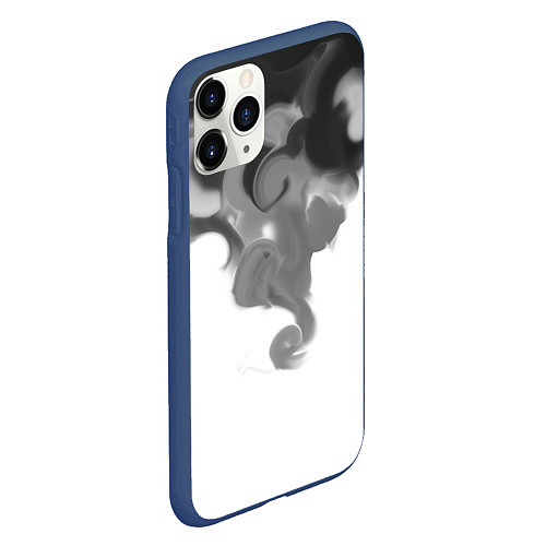 Чехол iPhone 11 Pro матовый Тёмный дым / 3D-Тёмно-синий – фото 2