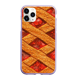 Чехол iPhone 11 Pro матовый Сладкий вишневый пирог, цвет: 3D-светло-сиреневый