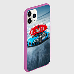 Чехол iPhone 11 Pro матовый Бугатти - мощь, престиж, мечта!, цвет: 3D-фиолетовый — фото 2