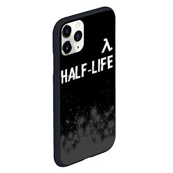 Чехол iPhone 11 Pro матовый Half-Life glitch на темном фоне: символ сверху, цвет: 3D-черный — фото 2