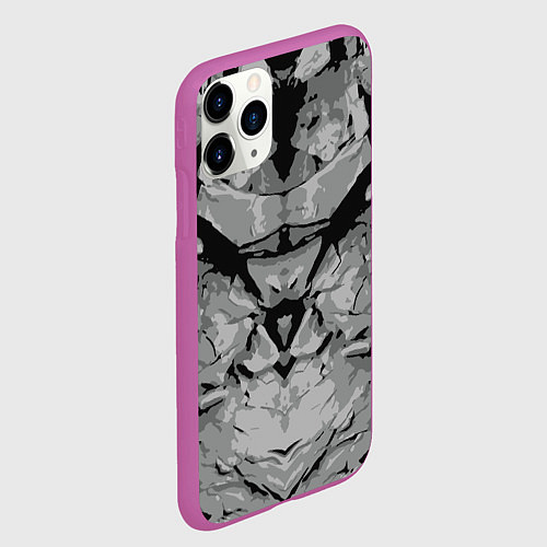 Чехол iPhone 11 Pro матовый Каменный страж / 3D-Фиолетовый – фото 2